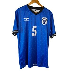 Jerseybird Soccer Jersey Brazil Veiga‎ #5 Blue Men's Sz L